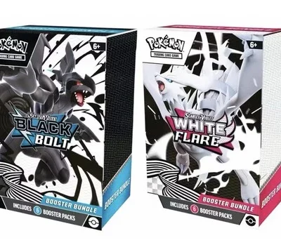 Black Bolt & White Flare Booster Bundle English Pokémon TCG” “Pokémon TCG Scarlet & Violet Black Bolt Booster Bundle” “Pokémon TCG Scarlet & Violet White Flare Booster Bundle