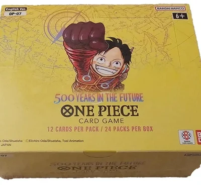 alt="500 Years in the Future Booster Box OP-07 English One Piece Card Game" alt="OP-07 500 Years in the Future Booster Box Sealed" alt="One Piece Card Game 500 Years in the Future English Booster Box"