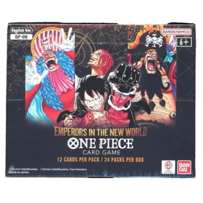 alt="Emperors in the New World Booster Box OP-09 English One Piece Card Game" alt="OP-09 Emperors in the New World Booster Box Sealed" alt="One Piece Card Game Emperors in the New World English Booster Box