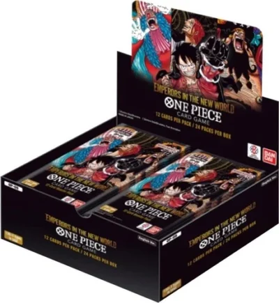 alt="Emperors in the New World Booster Box OP-09 English One Piece Card Game" alt="OP-09 Emperors in the New World Booster Box Sealed" alt="One Piece Card Game Emperors in the New World English Booster Box