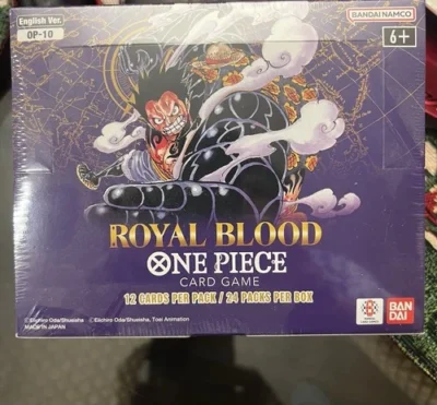 alt="Royal Blood Booster Box OP-10 English One Piece Card Game" alt="OP-10 Royal Blood Booster Box Sealed" alt="One Piece Card Game Royal Blood English Booster Box"