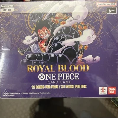 alt="Royal Blood Booster Box OP-10 English One Piece Card Game" alt="OP-10 Royal Blood Booster Box Sealed" alt="One Piece Card Game Royal Blood English Booster Box"