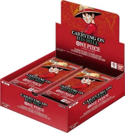 "Carrying on His Will Booster Box OP-13 English One Piece Card Game" alt="OP-13 Carrying on His Will Booster Box Sealed" alt="One Piece Card Game Carrying on His Will English Booster Box"