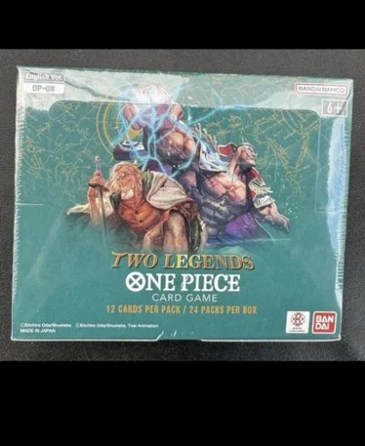 alt="Two Legends Booster Box OP-08 English One Piece Card Game" alt="OP-08 Two Legends Booster Box Sealed" alt="One Piece Card Game Two Legends English Booster Box"